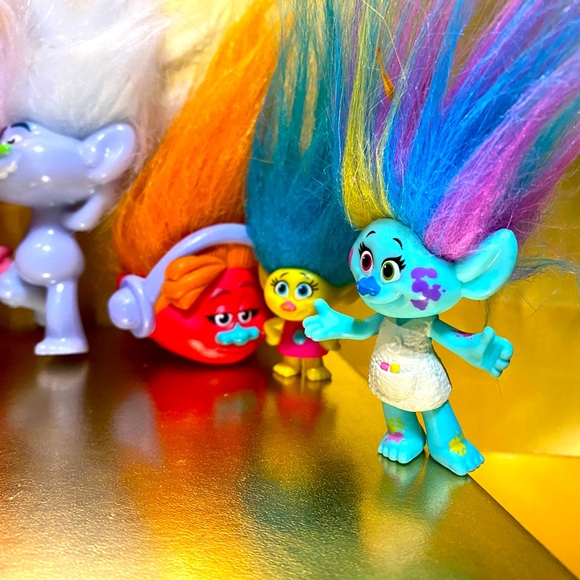 DREAMWORKS TROLLS, MCDONALD’S & 90’s APPLAUSE MAGIC BABY TROLL BUNDLE OF 8 - Picture 3 of 15